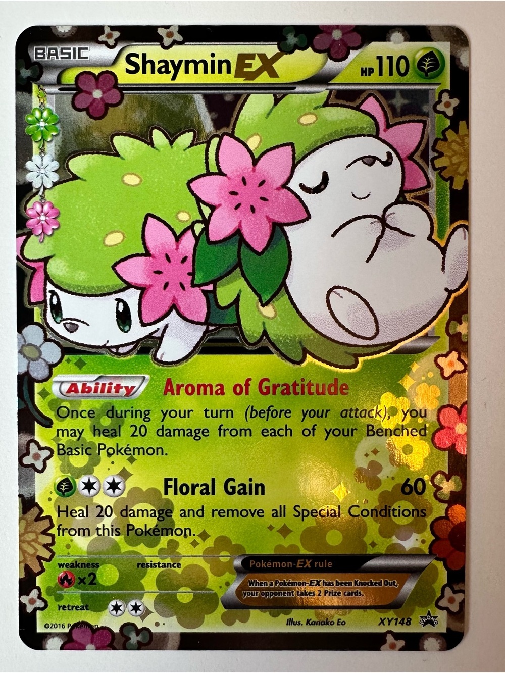 Shaymin EX XY Generations Black Star Promo Holo Card  XY148 Pokémon TCG